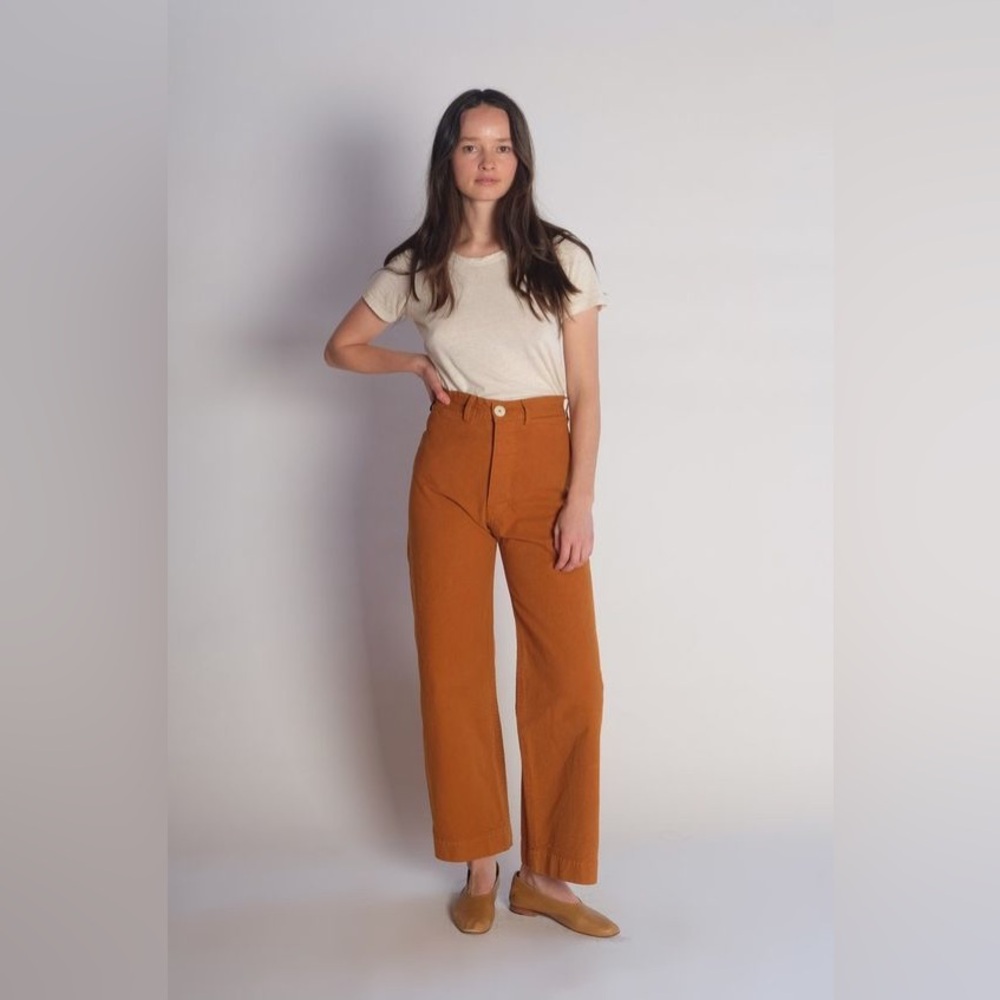 Jesse Kamm Canvas Sailor Pants Size 4 Clay